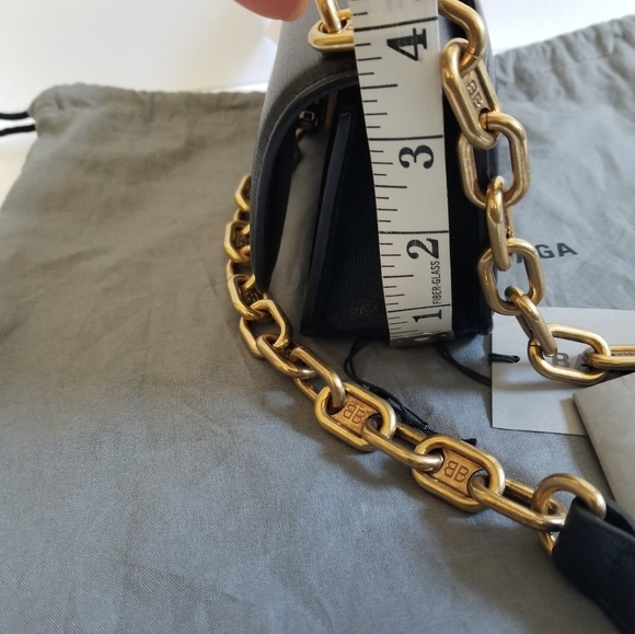 Balenciaga Gossip XS Leather Crossbody Shoulder Bag Black - Picture 16 of 16